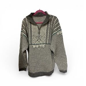 Vintage White Oak Geometric Patterned Sweater